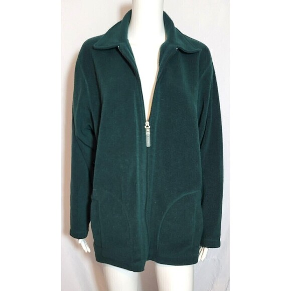 New York & Company Full Zipper Fleece Jacket - Size M - Picture 1 of 12